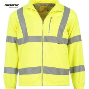 Custom OEM Hi Vis Hi-Viz Reflective Winter Heated Safety Fleece Jacket