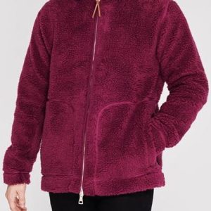 Best Selling Solid Color Full Zip Closure Side Pockets Turn Down Collar Soft Fleece Jacket