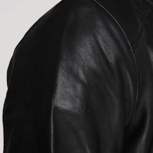 Leather Jacket Latest Fashion Wholesale Custom Full Zip Full Sleeves 2 pockets Lamb skin Leather Jacket Coat for Men