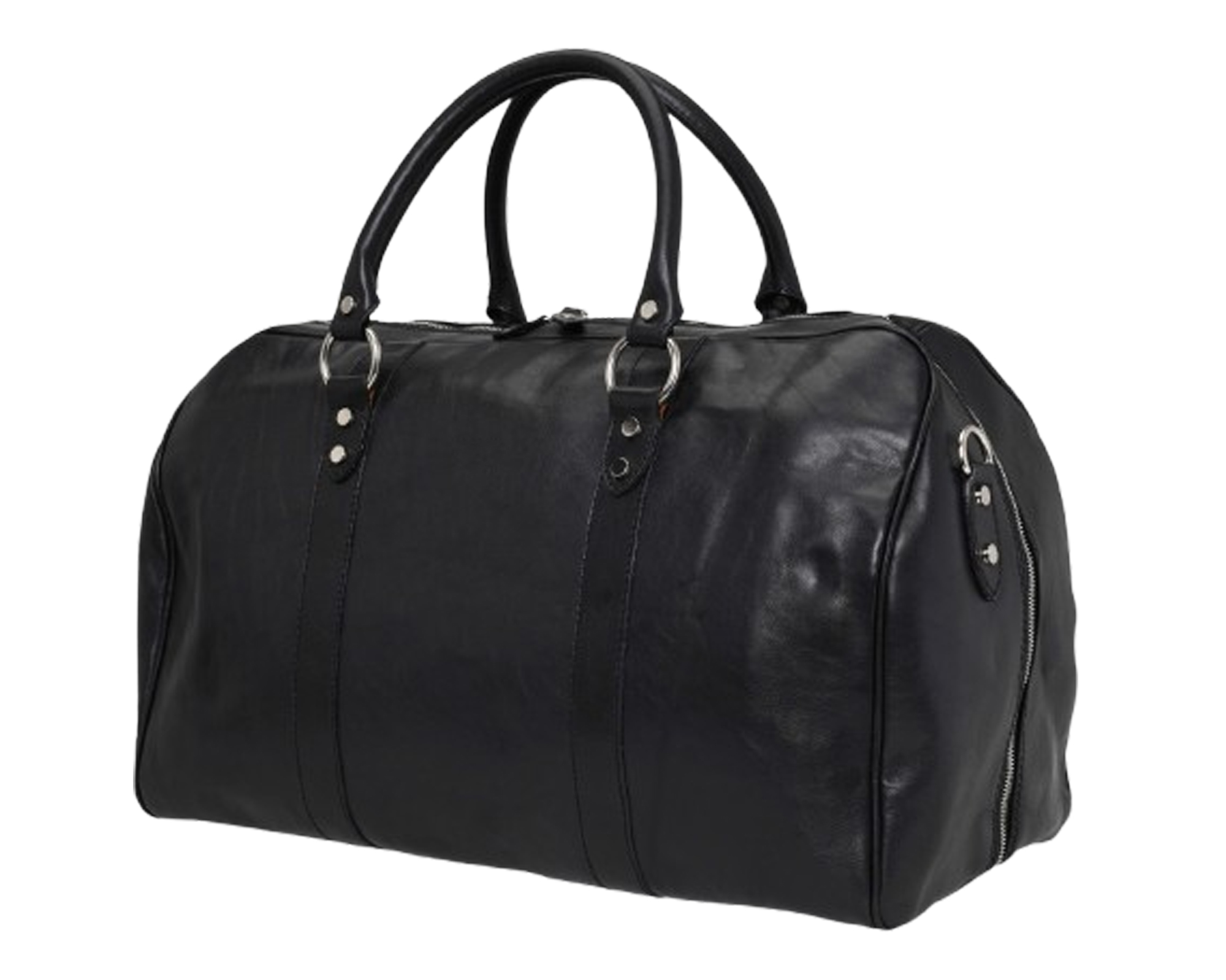 Genuine Black Leather Duffle Gym Bag – Weekend, and Travel Bag