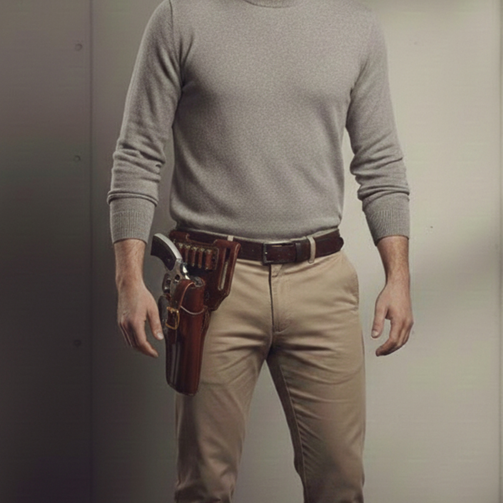 Brown Leather Holster – Hand-Stitched Genuine Hide, Comfortable Concealed Carry