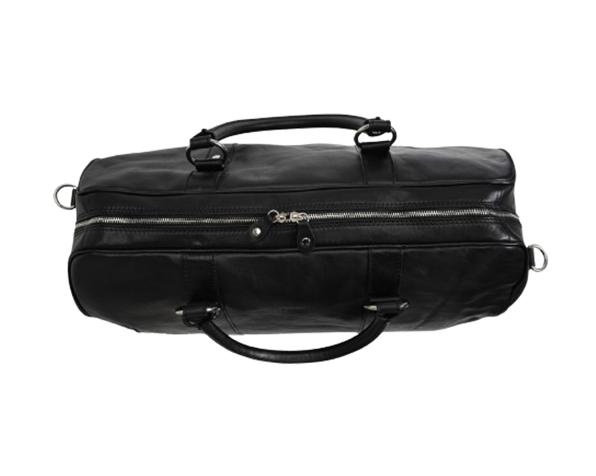 Genuine Black Leather Duffle Gym Bag – Weekend, and Travel Bag