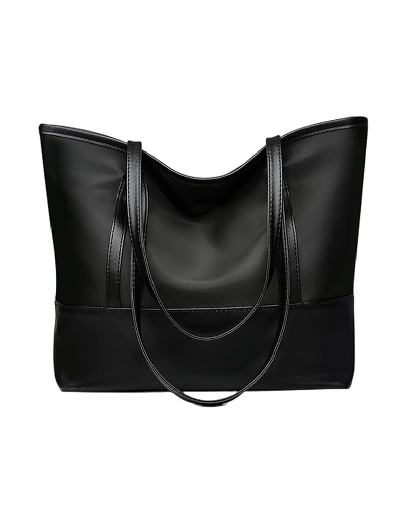 Black Leather Handbag for Women