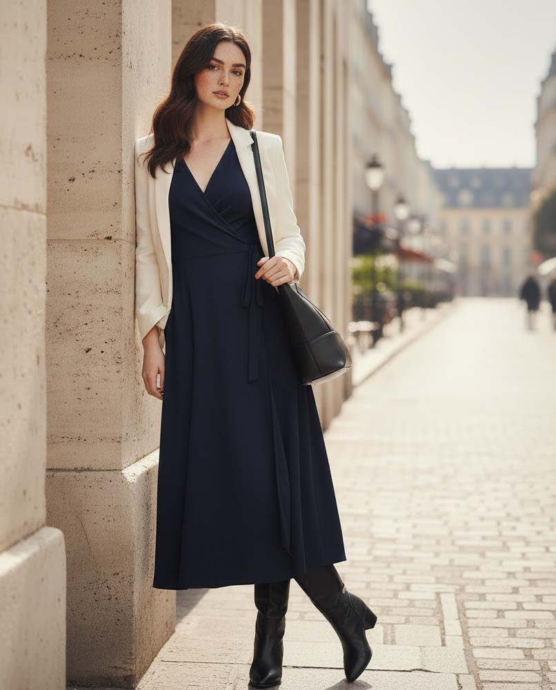 Black Leather Handbag for Women