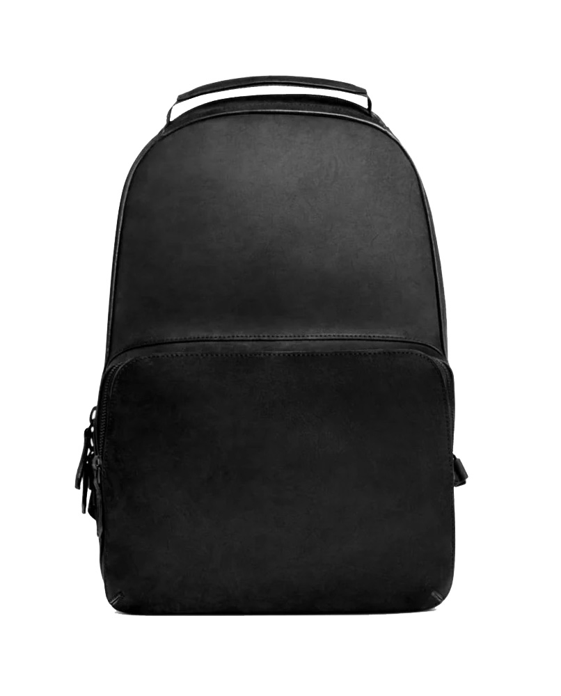Handmade Full Grain Leather Backpack Black Mens Womens 15" Laptop Bag Daypack