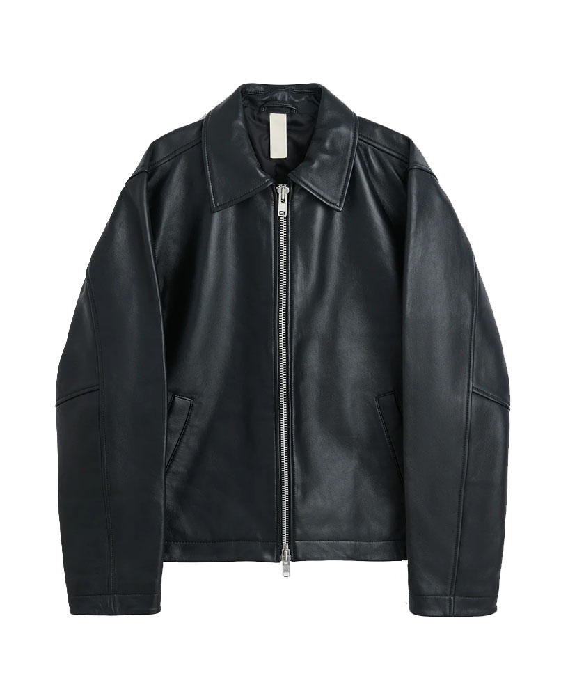 Classic Black Leather Jacket – Premium Soft Lambskin, Unisex Energetic Biker Coat
