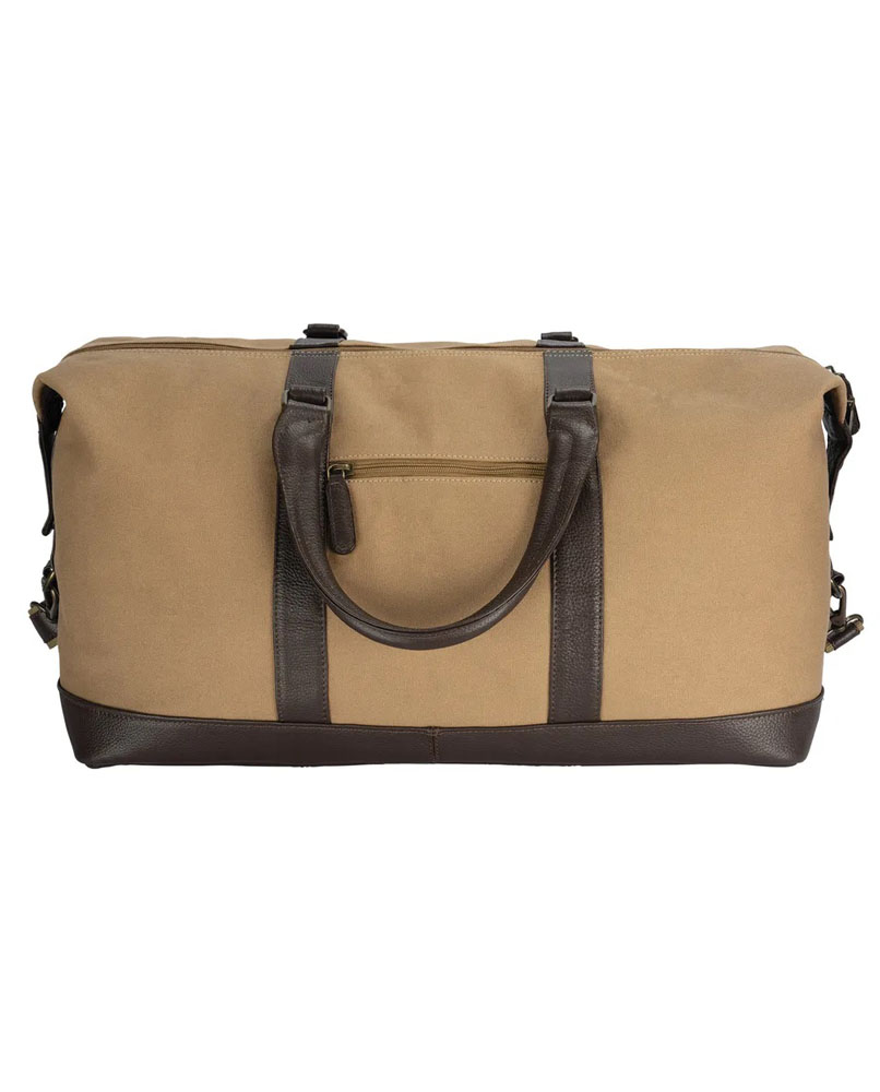 21" Large Classic Canvas Leather Duffle Bag - Travel Gym Weekend Carry-On Unisex