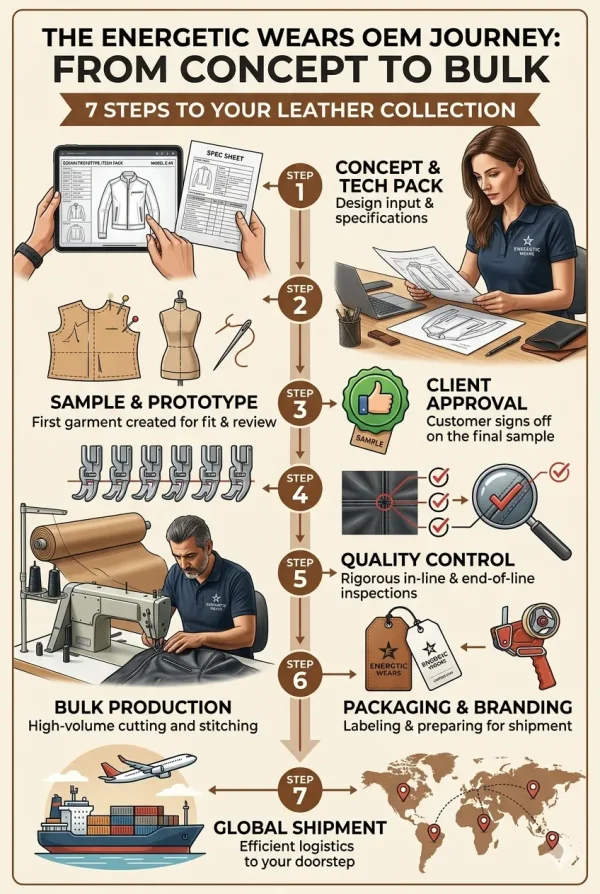 THE ENERGETIC WEARS OEM GUIDE CONCEPT TO BULK - INFO GRAPHIC