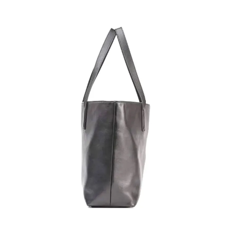 Women Classic Leather Tote Bag Premium Top Grain Laptop Handbag Black Everyday Carry